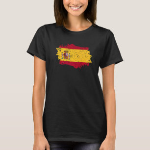 Spaanse Vlag Grunge Landen Vlag Spanje T-shirt