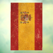 Spaanse vlag Grunge Raamsticker (Vel 3)