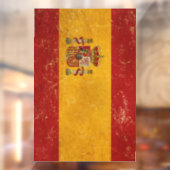 Spaanse vlag Grunge Raamsticker (Vel 2)