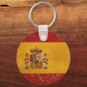 Spaanse vlag Grunge Sleutelhanger (Achterkant)