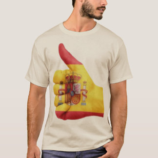Spaanse Vlag Hand Kunst T-shirt