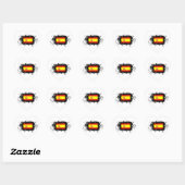 Spaanse vlag hart sticker (Vel)