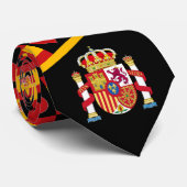 Spaanse vlag - Harthart en wapenschild Spanje - Pr Stropdas (Opgerold)
