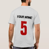 Spaanse vlag hockey Logo, met achterkant print T-shirt (Achterkant)