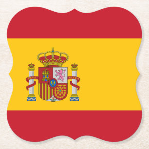 Spaanse vlag kartonnen onderzetters