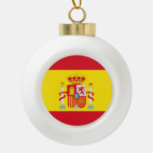 Spaanse vlag keramische bal ornament