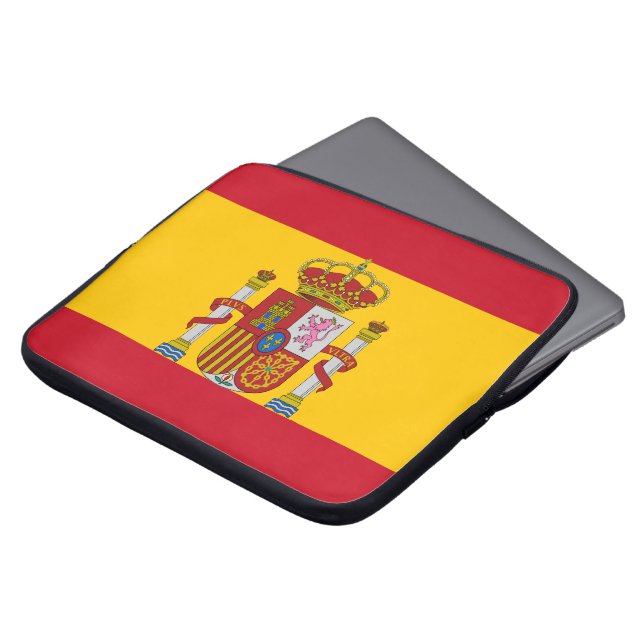 Spaanse vlag laptop sleeve (Voorkant top)