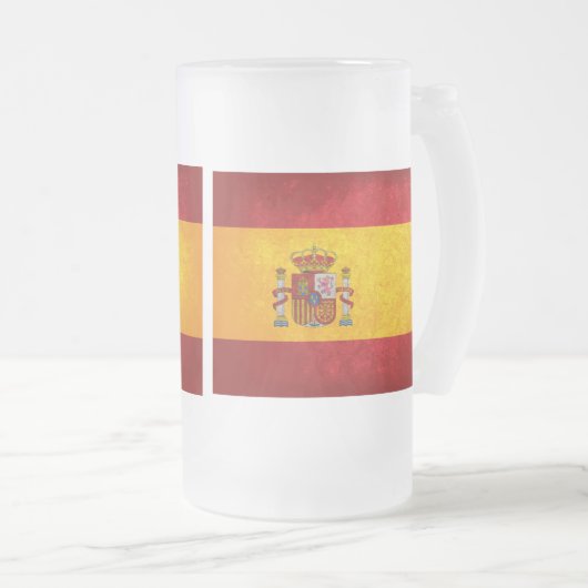 Spaanse vlag; matglas bierpul (Voorkant rechts)