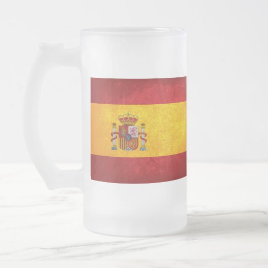 Spaanse vlag; matglas bierpul (Links)