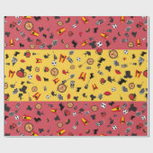 Spaanse vlag met beroemde artikelen uit Spanje Cadeaupapier (Vlak)