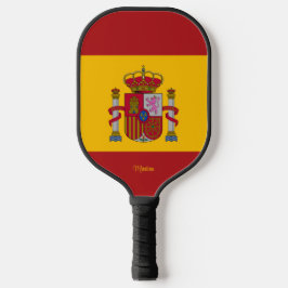 Spaanse vlag met Jouw naam Pickleball Paddle