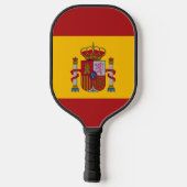 Spaanse vlag met Jouw naam Pickleball Paddle (Achterkant)