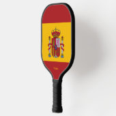 Spaanse vlag met Jouw naam Pickleball Paddle (Links)