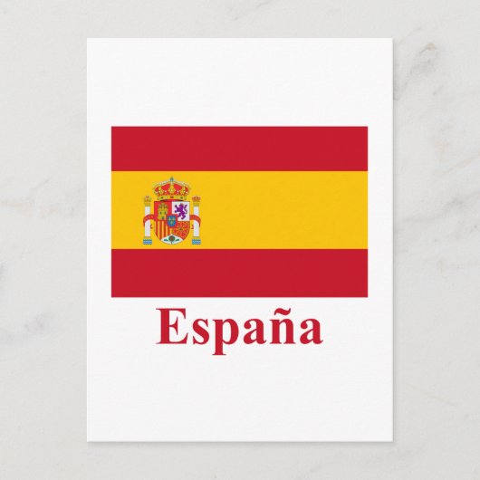 Spaanse vlag met naam in het Spaans Briefkaart (Voorkant)