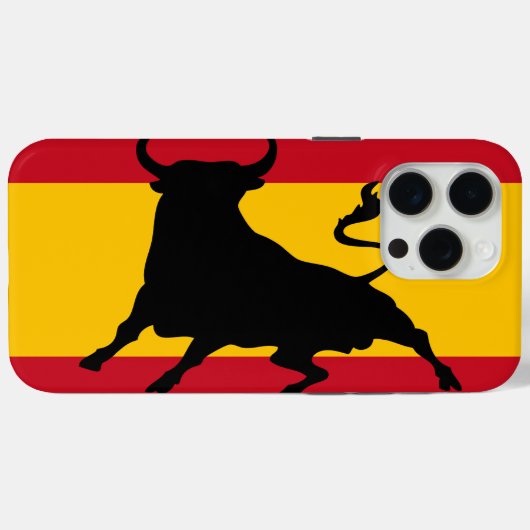 Spaanse vlag met stier Case-Mate iPhone case (Achterkant (horizontaal))