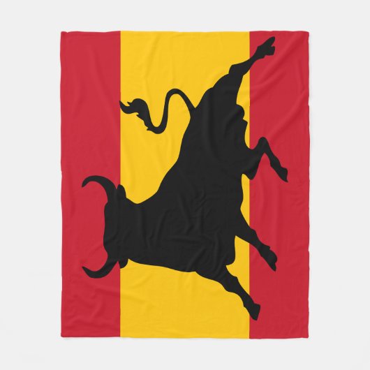 Spaanse vlag met stier fleece deken (Voorkant)