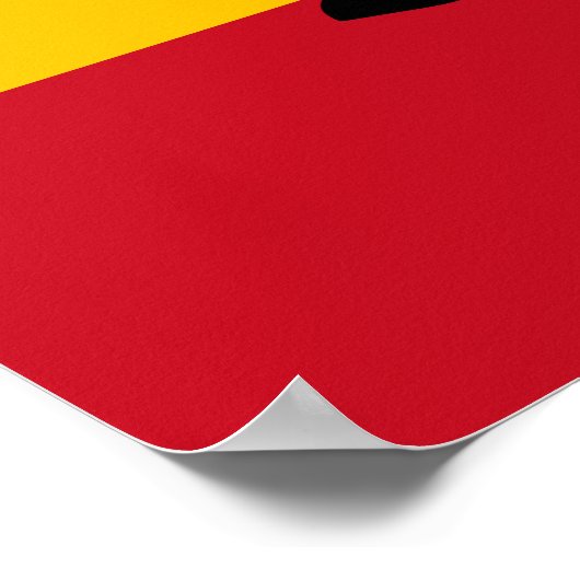 Spaanse vlag met stier poster (Hoek)