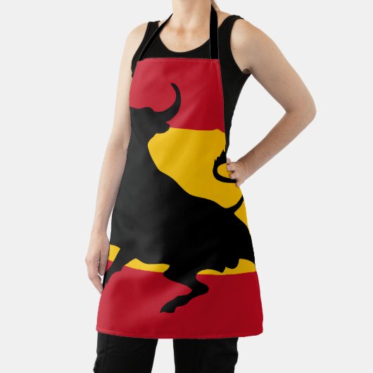 Spaanse vlag met stier schort (Insitu)