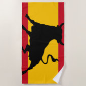 Spaanse vlag met stier strandlaken (Voorkant)