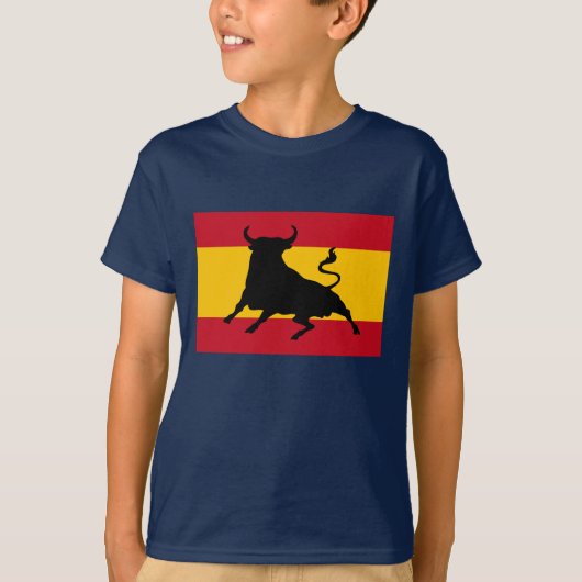 Spaanse vlag met stier t-shirt (Voorkant)