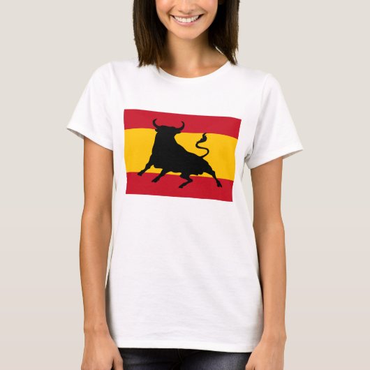 Spaanse vlag met stier t-shirt (Voorkant)
