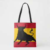 Spaanse vlag met stier tote bag (Voorkant)