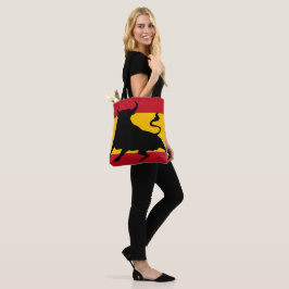 Spaanse vlag met stier tote bag