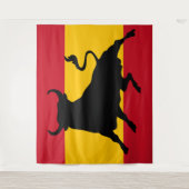 Spaanse vlag met stier wandkleed (Voorkant)