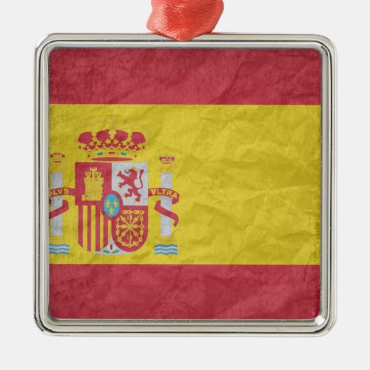 Spaanse vlag metalen ornament (Voorkant)