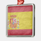 Spaanse vlag metalen ornament (Links)