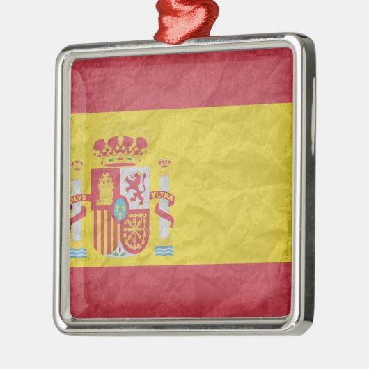 Spaanse vlag metalen ornament (Links)