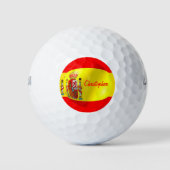 Spaanse Vlag Ontwerp Golfballen (Voorkant)
