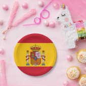 Spaanse vlag papieren bordje (Feest)