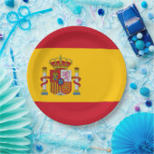 Spaanse vlag papieren bordje (Feest)