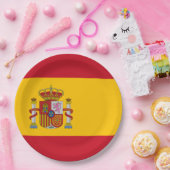 Spaanse vlag papieren bordje (Feest)