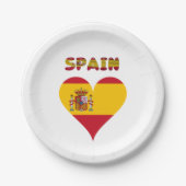 Spaanse vlag papieren bordje (Voorkant)