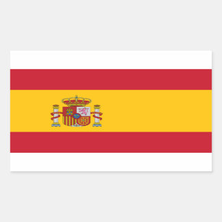 Spaanse vlag rechthoekige sticker