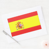 Spaanse vlag rechthoekige sticker (Envelop)