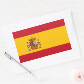 Spaanse vlag rechthoekige sticker (Envelop)