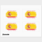 Spaanse vlag rechthoekige sticker (Vel)