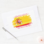 Spaanse vlag rechthoekige sticker (Envelop)