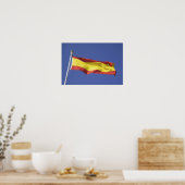 Spaanse vlag RF) Poster (Keuken)