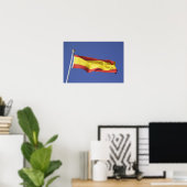 Spaanse vlag RF) Poster (Thuiskantoor)