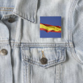 Spaanse vlag RF) Vierkante Button 5,1 Cm (In situ)