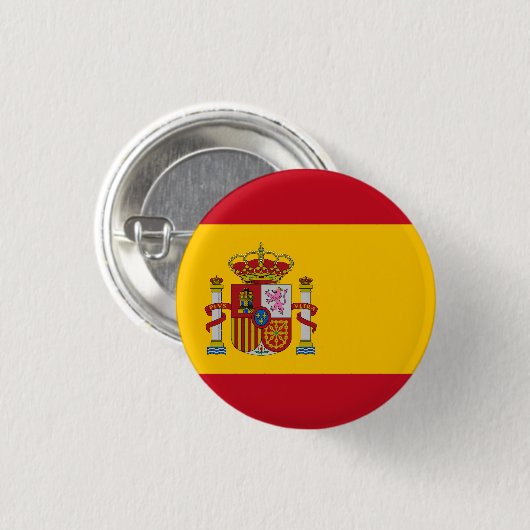 Spaanse vlag ronde button 3,2 cm (Voorkant /achterkant)