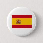 Spaanse vlag ronde button 5,7 cm (Voorkant)