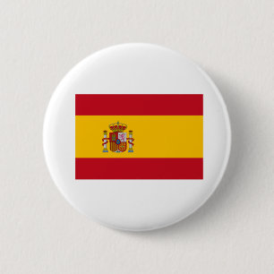 Spaanse vlag ronde button 5,7 cm