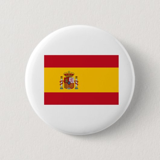 Spaanse vlag ronde button 5,7 cm (Voorkant)