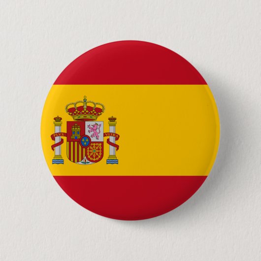 Spaanse vlag ronde button 5,7 cm (Voorkant)