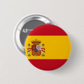Spaanse vlag ronde button 5,7 cm (Voorkant /achterkant)